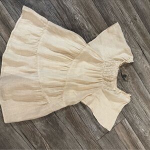Zara Kids linen Dress in Beige